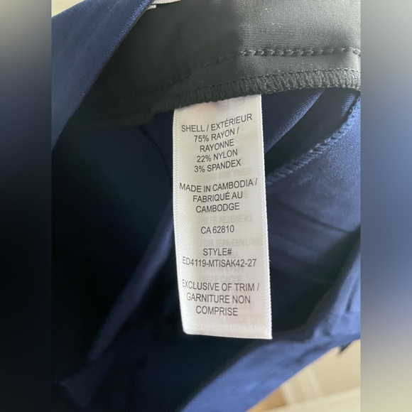 NWT Rickis XXL Navy microtwill high rise ankle pant instant smooth - Picture 6 of 6